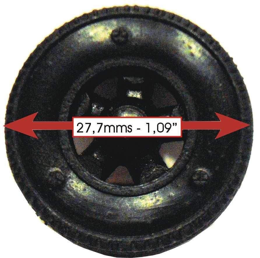 4 Rodas antigas em plástico da JATO para restauro de modelos