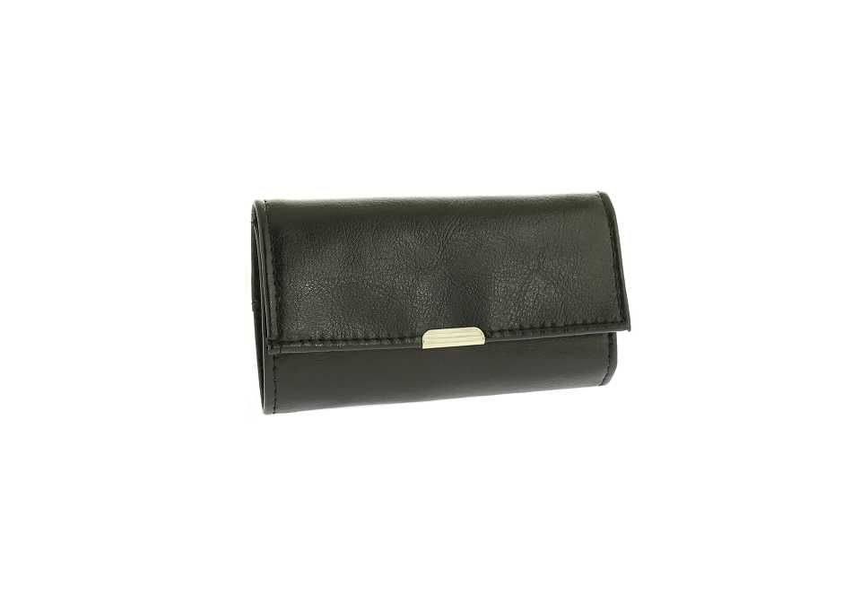 Skórzane etui na klucze kluczówka czarna skóra naturalna PL