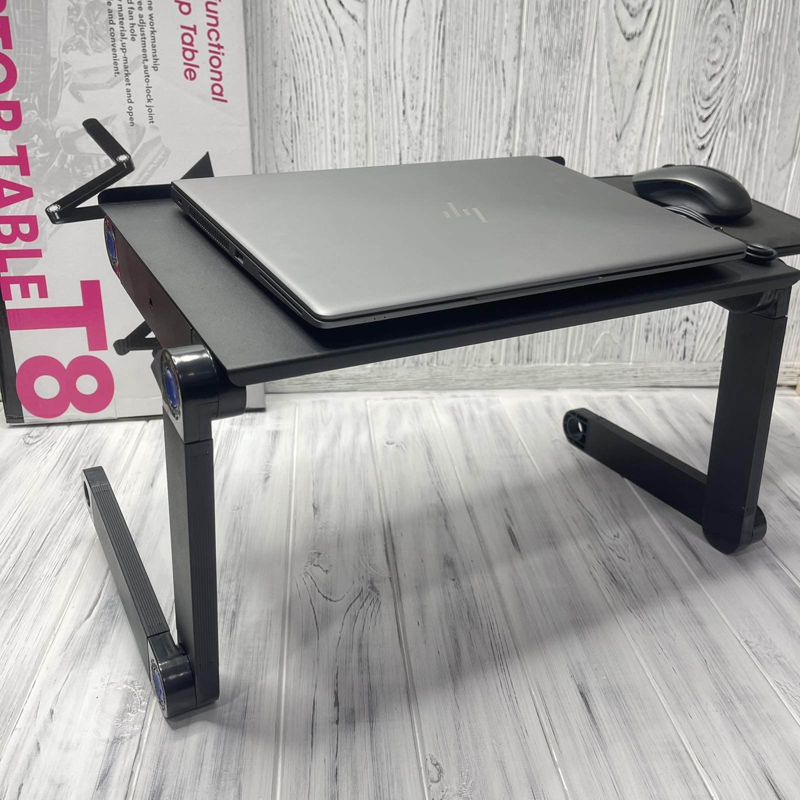 Стол для ноутбука с охлаждением с подставкой для мышки Laptop table T8