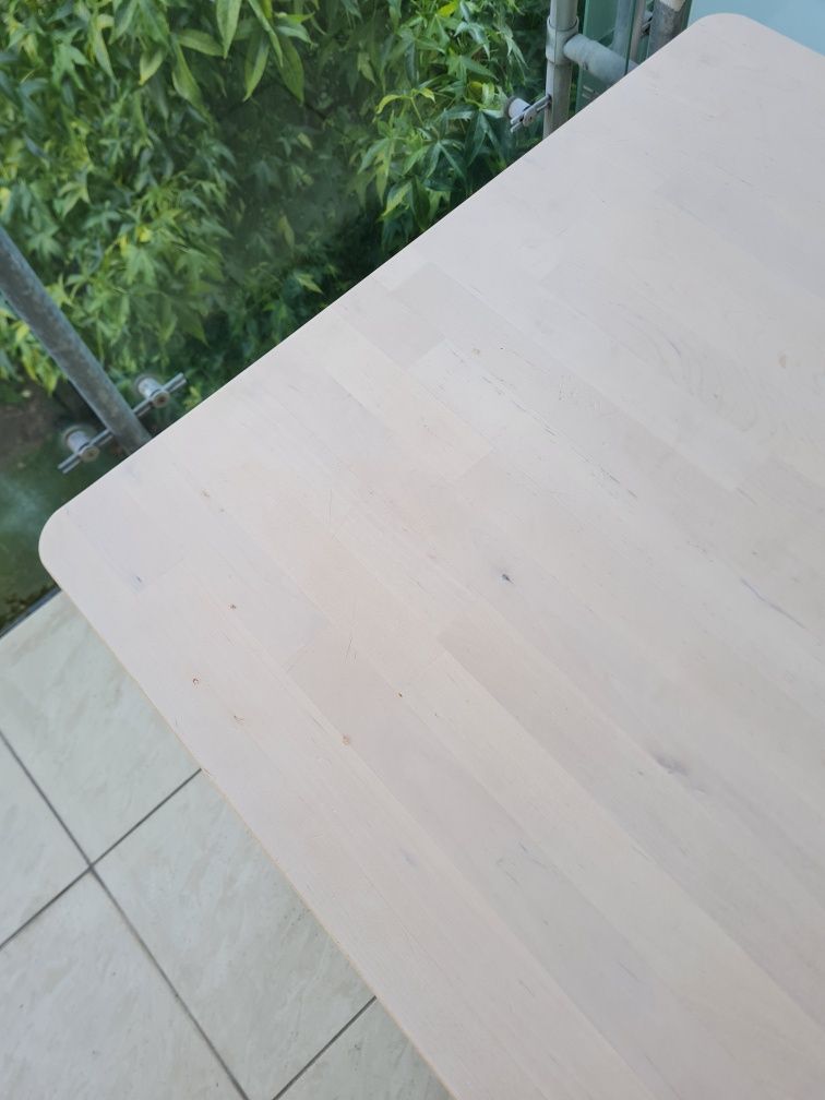 Stół stolik kuchenny jadalniany brzoza brzozowy jasny norraker ikea