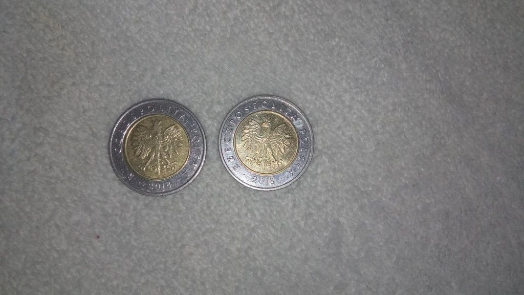 2 szt Moneta 5zł 100-lecie odzyskania przez Polskę niepodległości