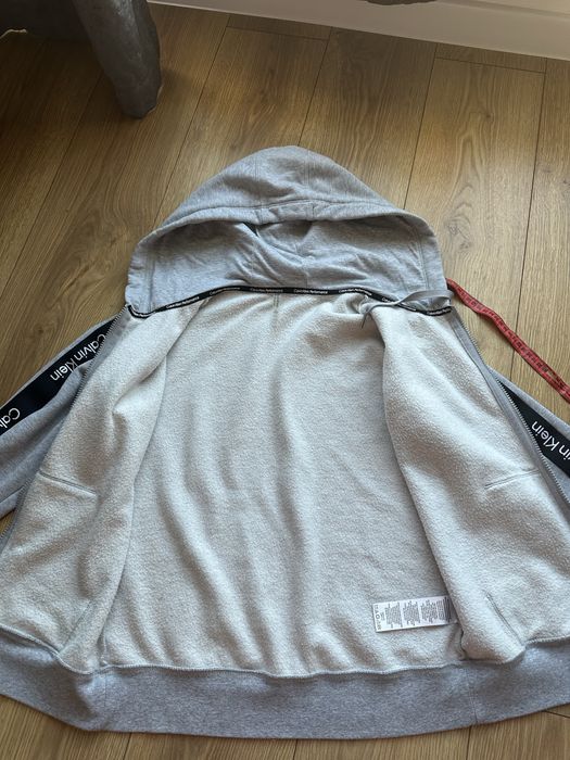 Жіноче зіп худі на замку сіре кофта calvin klein xs s оригінал хс с