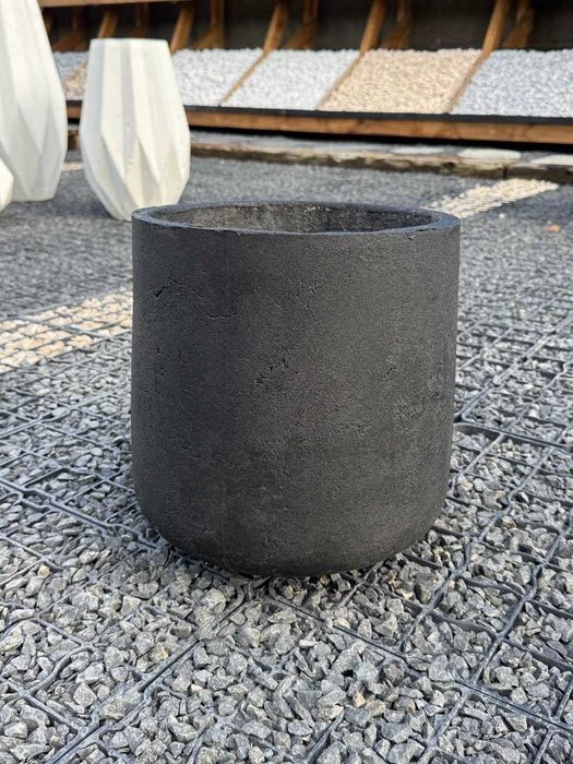 Donica betonowa Contur, Czarna Ogrodowa, do roślin  47x42 cm 1 szt