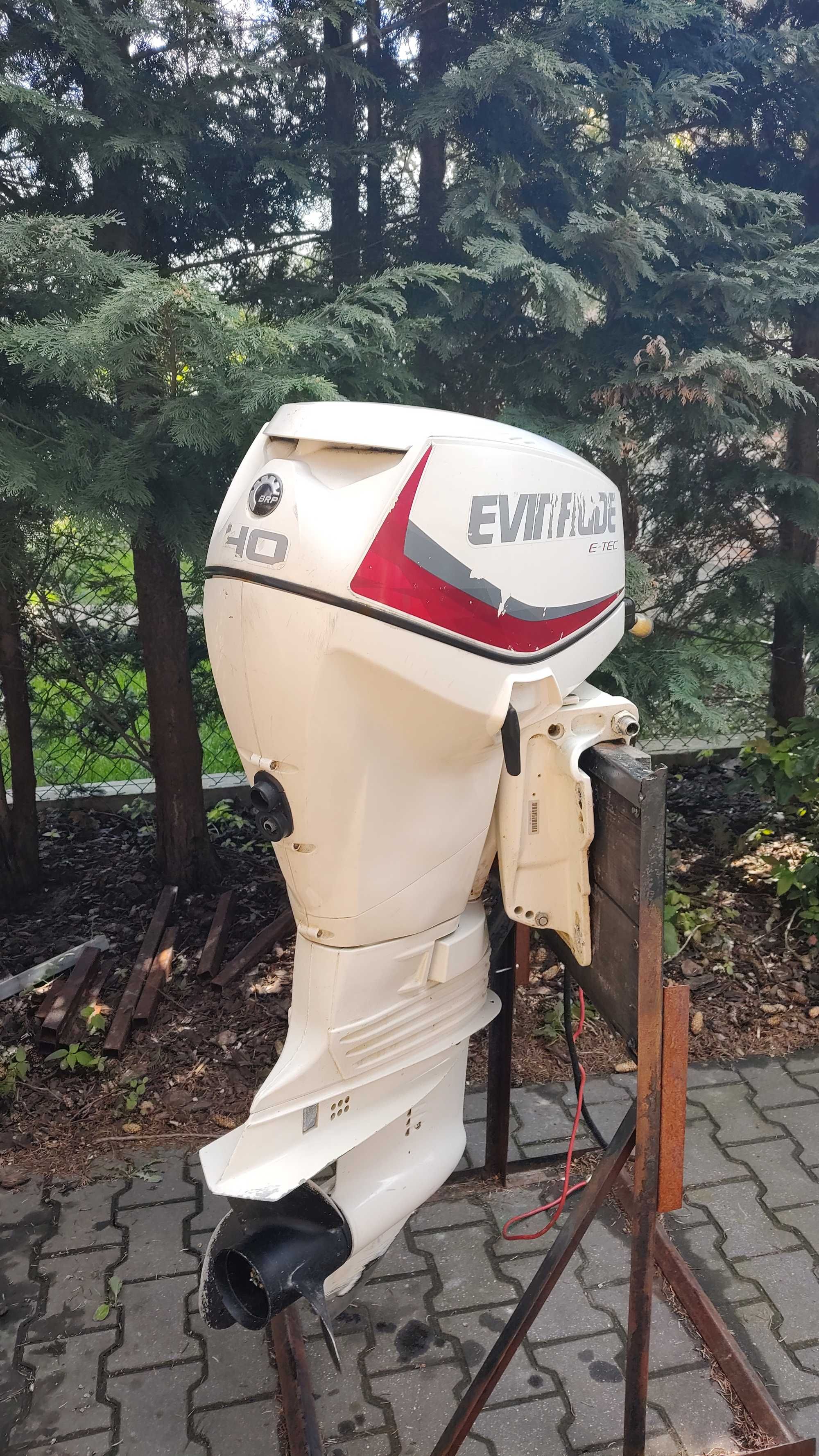 Silnik Zaburtowy Evinrude E-TEC 40 kM. 2014 r. Manetka