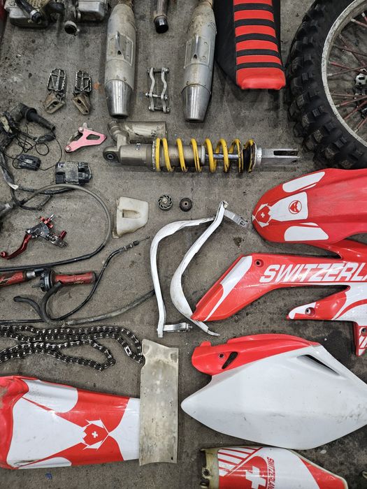 Honda CRF 250 4t części, 2009r plastiki, lagi, koła, bak zacisk moduł