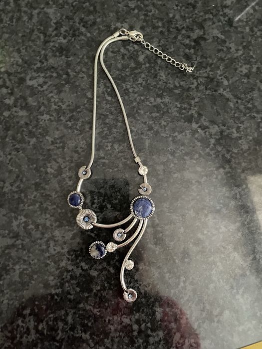 Кольє, намиста вінтаж камінь натуральний , посріблення