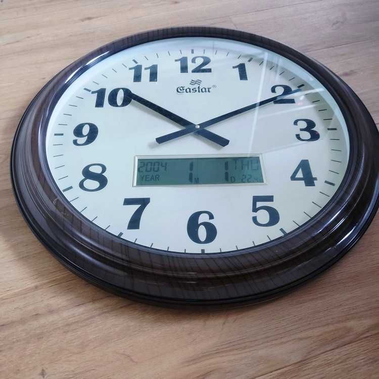 Relógio de parede em plástico com data eletrónica 60cm