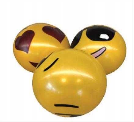Piłka gumowa pompowana Minka EMOTIKON 20cm