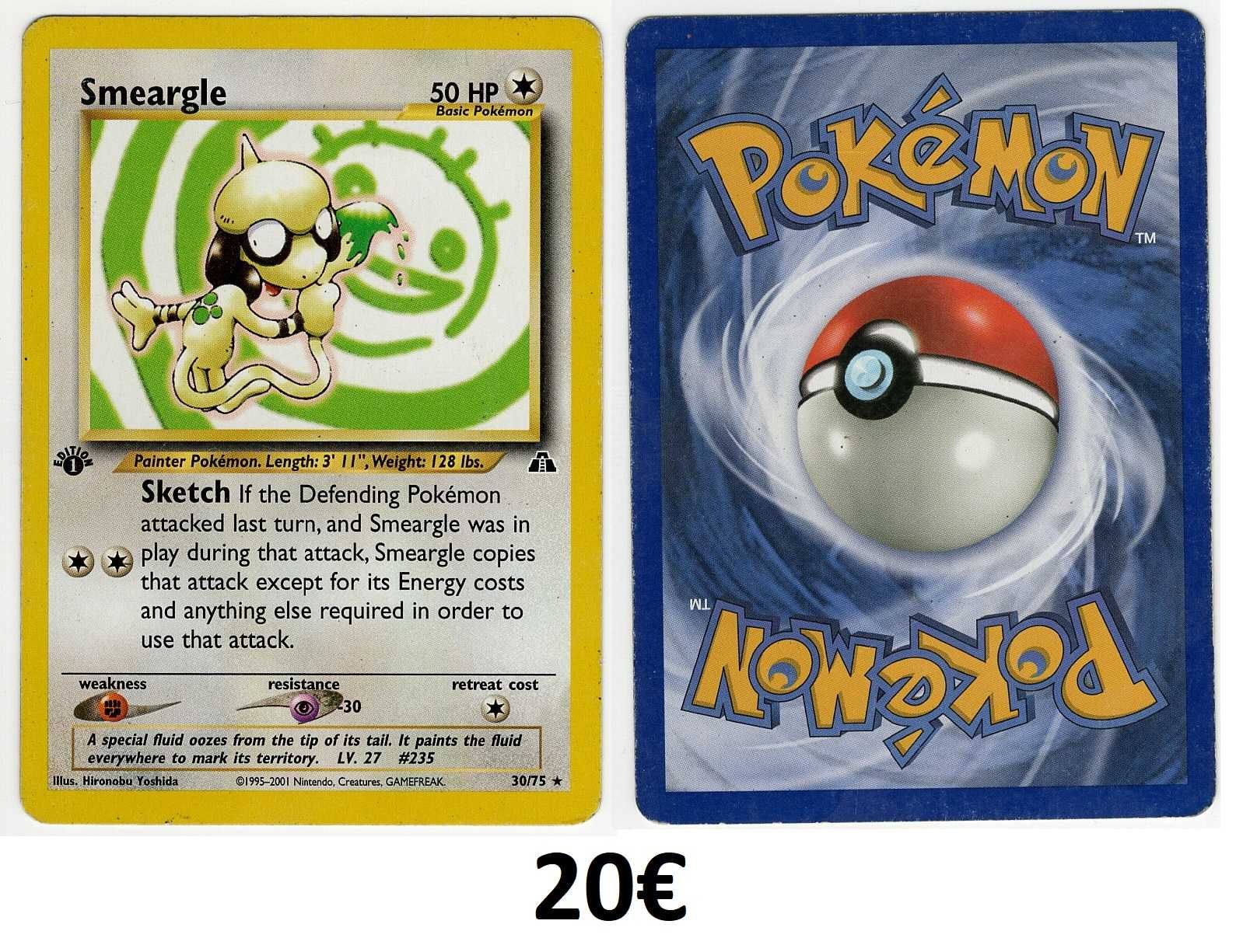 Cartas Pokemon Antigas