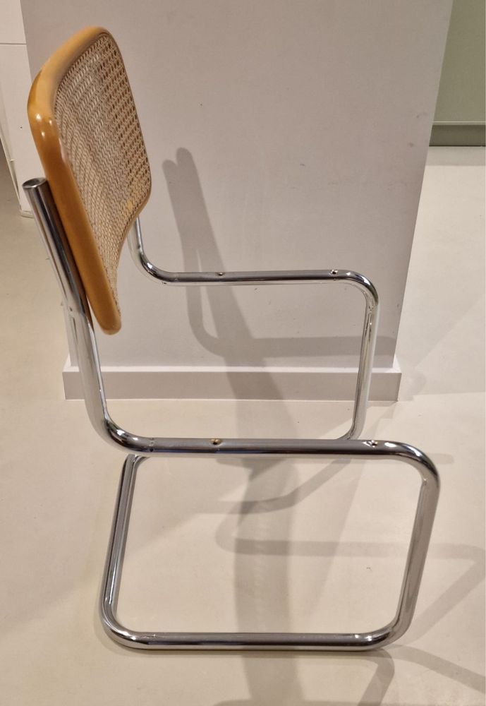 Krzesło Cesca B32, Marcel Breuer, Bauhaus, rattan, chrom