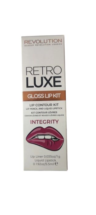 Makeup Revolution Retro Luxe Gloss Lip Kit Błyszczyk plus Kont Integri