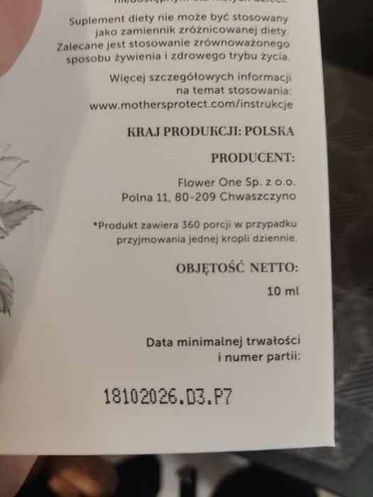 Witamina D3+K2 nowa Mother's Protect nowa