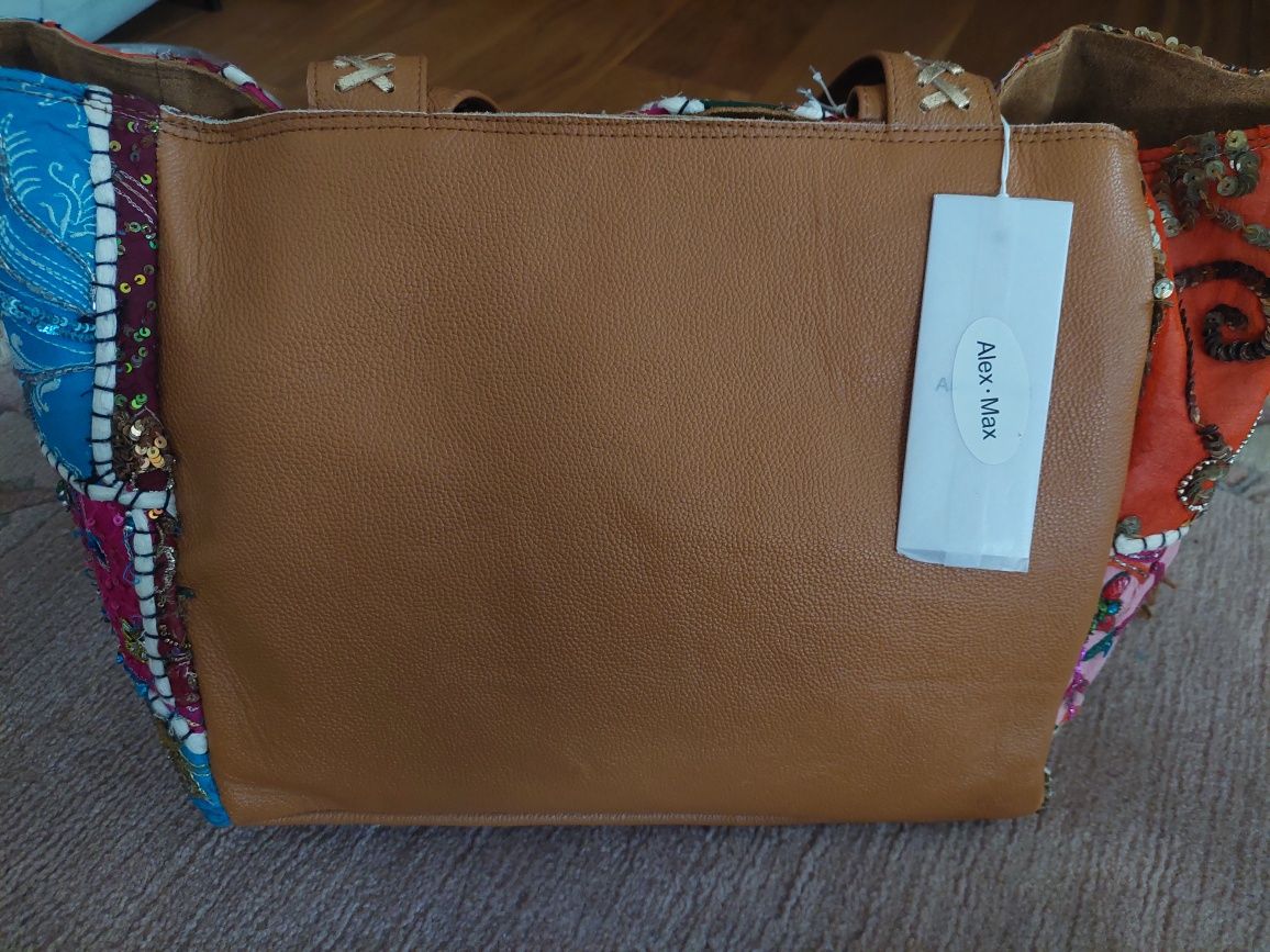 Alex Max duża torba na ramię boho hand made