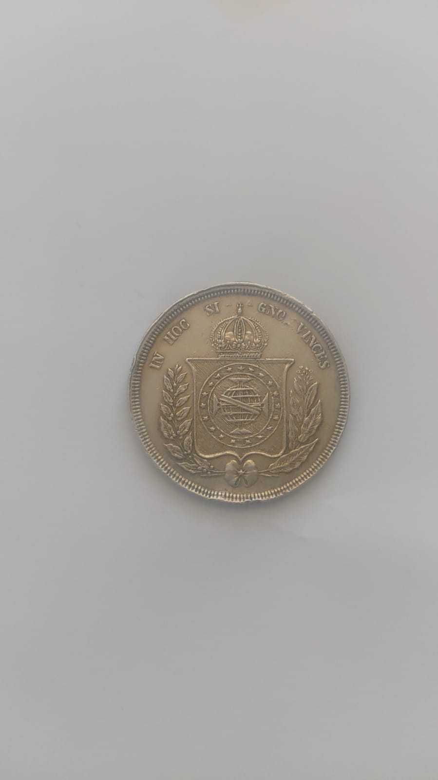 Moeda antiga Pedro II, 500 Reis, Prata