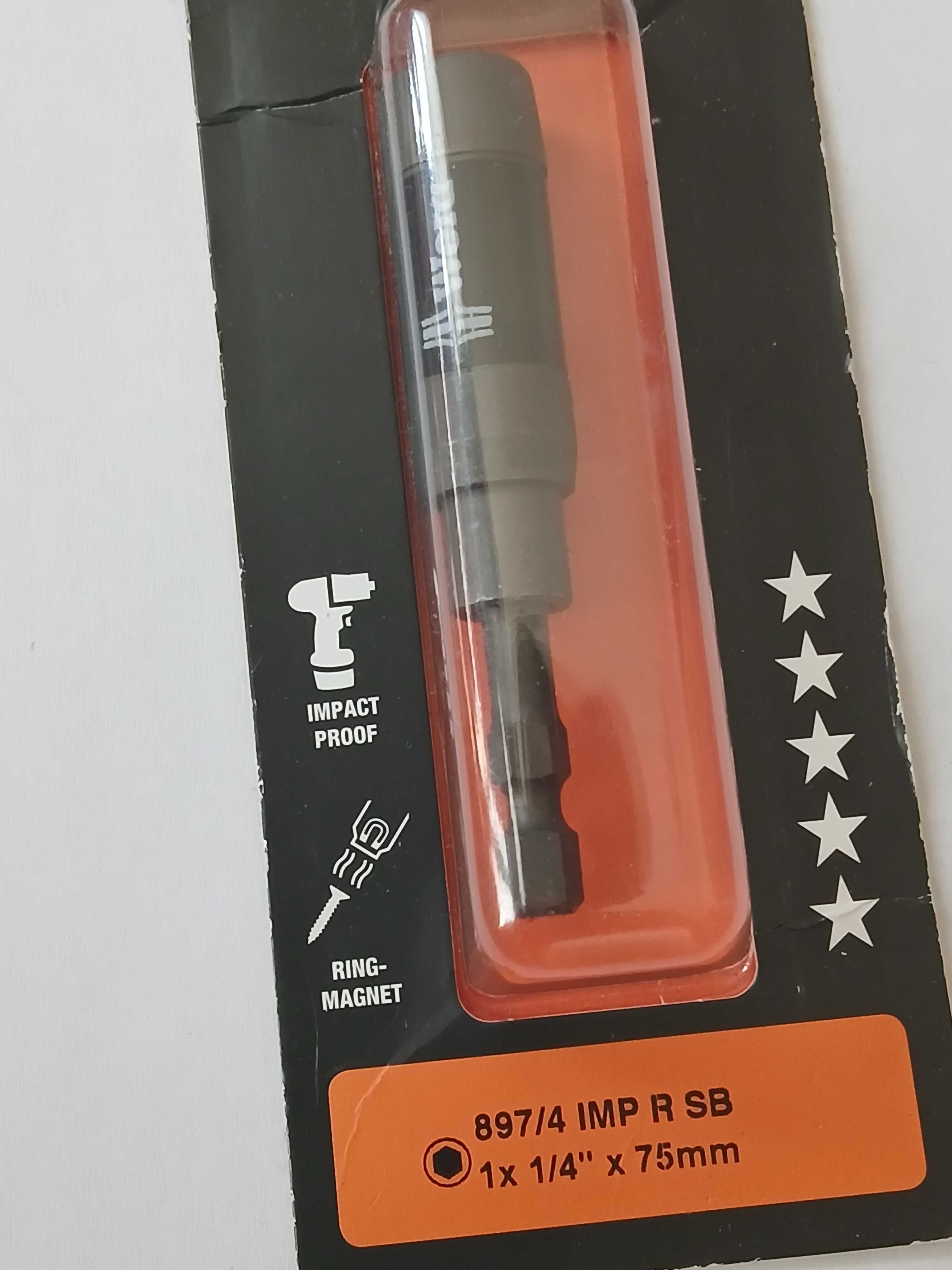 Uchwyt do bitów weraImpaktor1/4" z pierścieniem przytrzymującym magnes