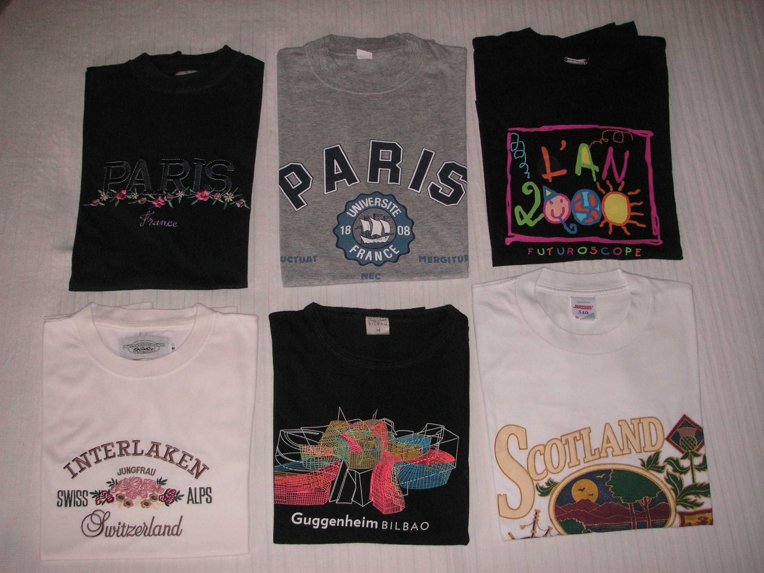 T Shirts / Camisolas Países França, Suiça, Espanha, Escócia