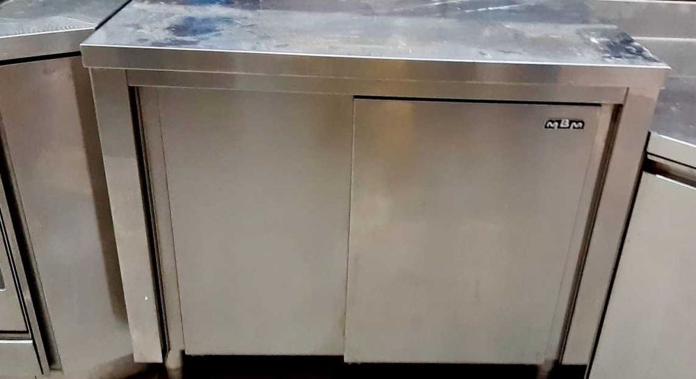 Zestaw 3 szt. mebli ze stali nierdzewnej do gastronimii