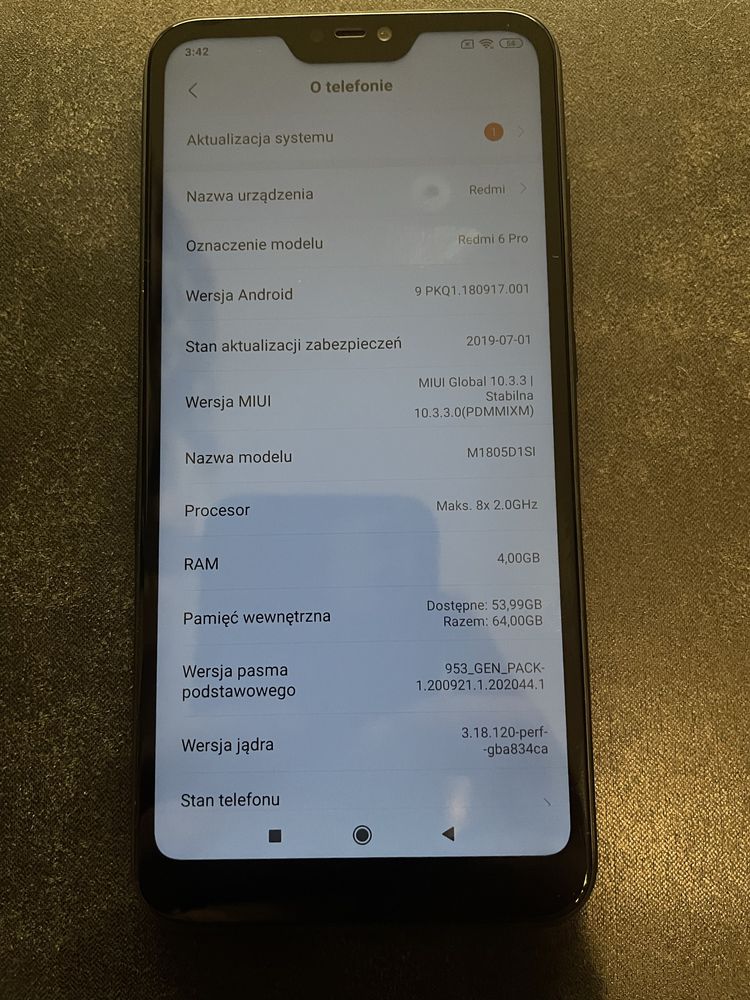 NOWY Xiaomi Redmi 6 PRO 4/64