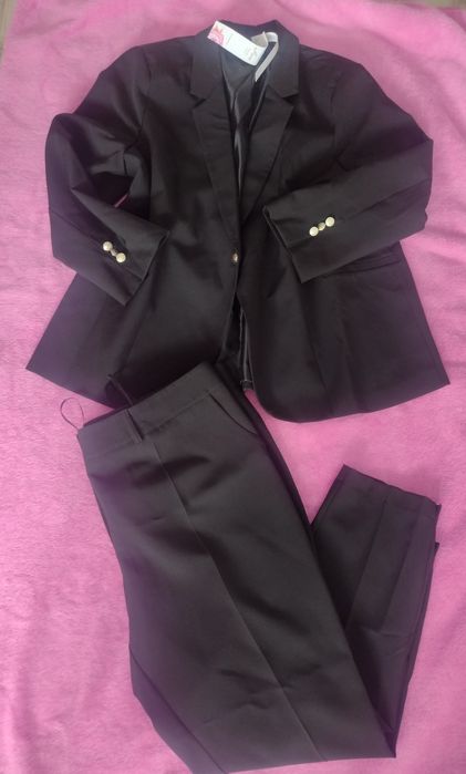 Czarny garnitur roz. 52/6XL NOWY