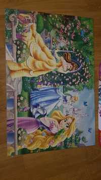 Puzzle księżniczki disney Roszpunka,śnieżka ,kopciuszek 260 elementów