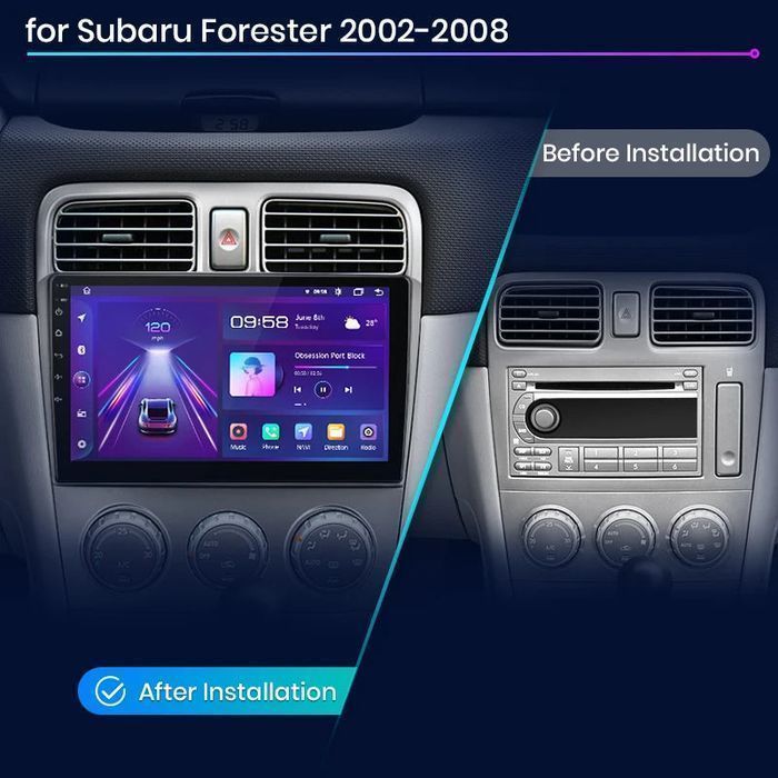 Radio do Subaru Forester SG 2002 - 2008 CarPlay i Android Auto