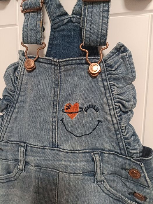 Spódniczka ogrodniczka jeansowa Coccodrillo r. 92 falbanki