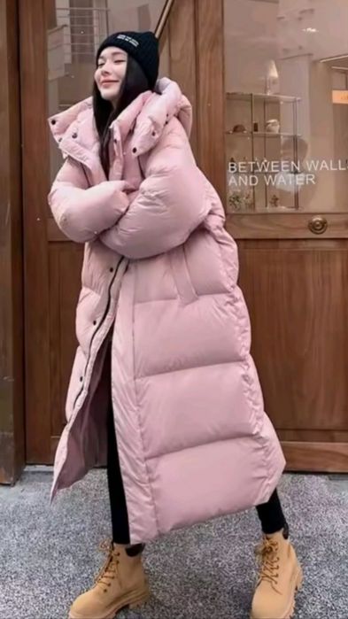 Рожева синтепон з капюшоном