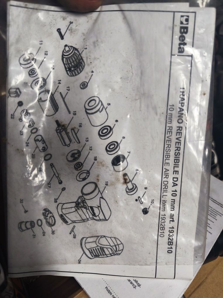 Wiertarka Beta pneumatyczne  na powietrze jak nowa