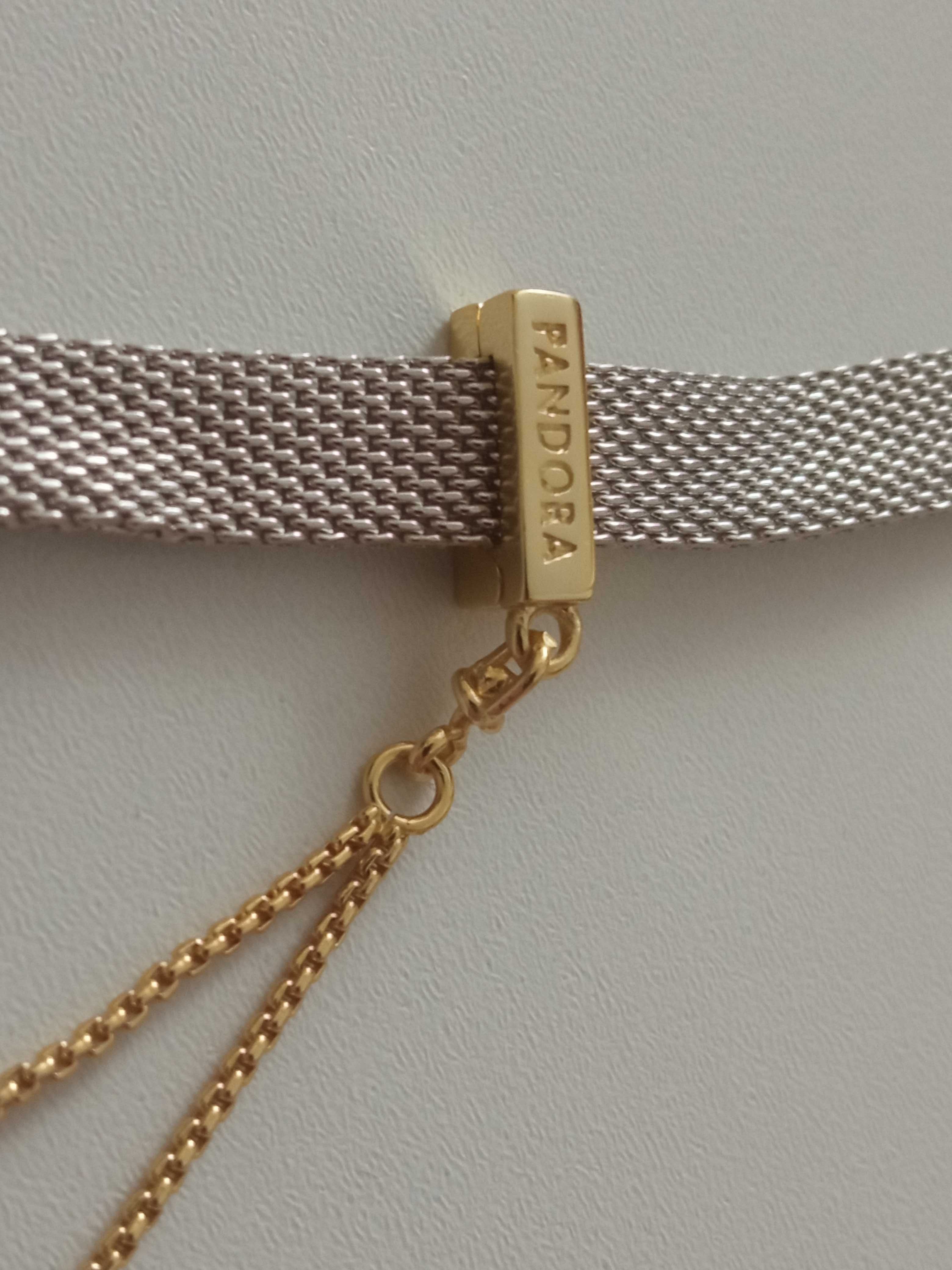 Zawieszka Pandora Reflexions Charms z łańcuszkiem Złoty Srebro 925