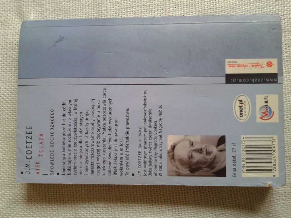 Wiek żelaza - John Maxwell Coetzee