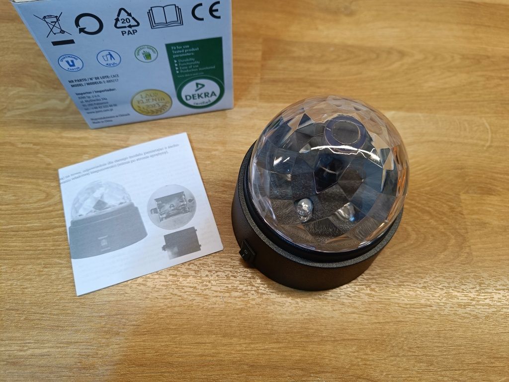 Lampka disco Lethe kula lustrzana
