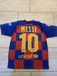 Strój piłkarski Nike FC Barcelona Messi dla dzieci rozmiar L