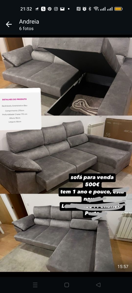 Sofá chaise longue