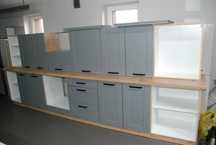Meble kuchenne MDF Szary 3,8 m/b styl włoski Antracyt./Artisan - Nowe!