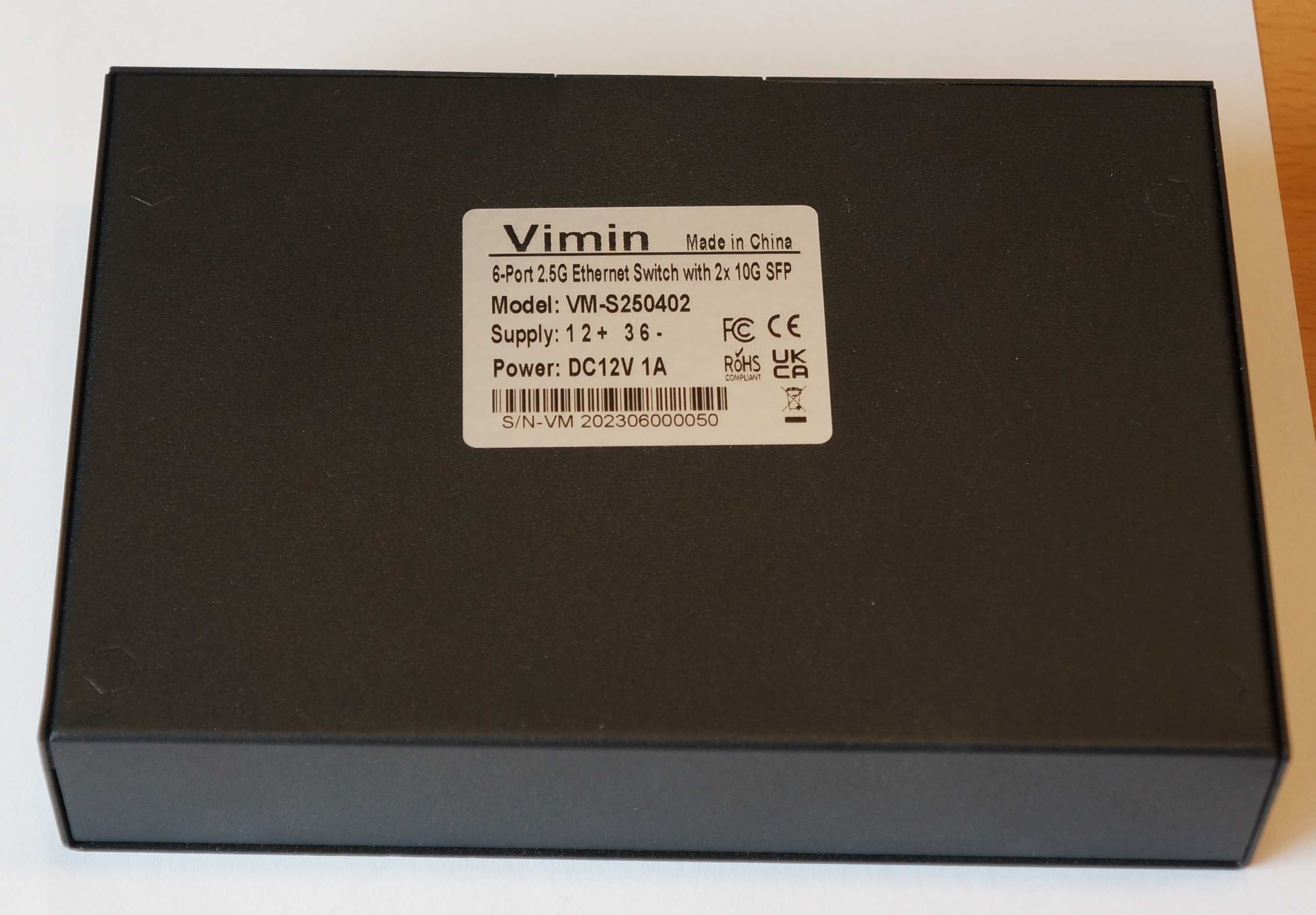 6-Port 2.5G Ethernet Switch 2x 10G SFP Vimin VM-S250402