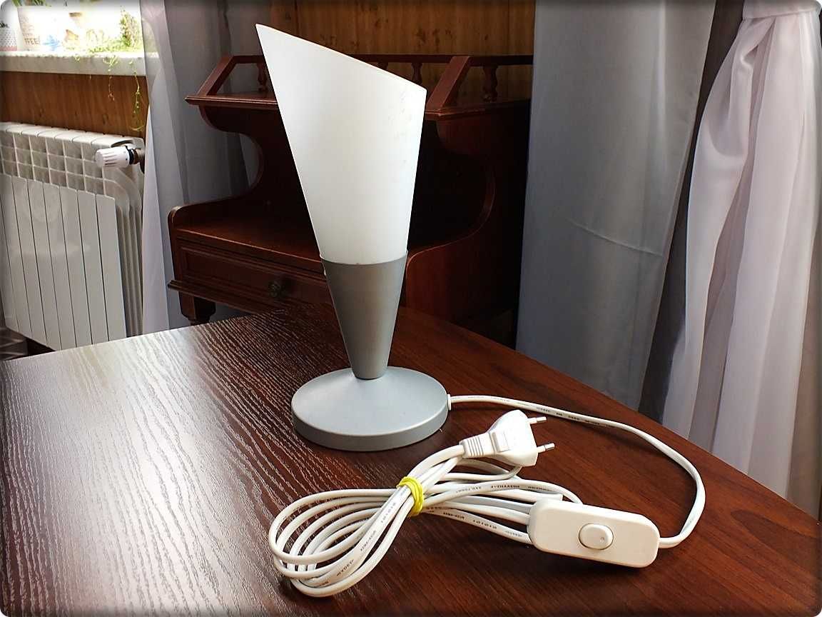 Lampa / Lampka stołowa / nocna Kryolit IKEA Biała Space age PRL