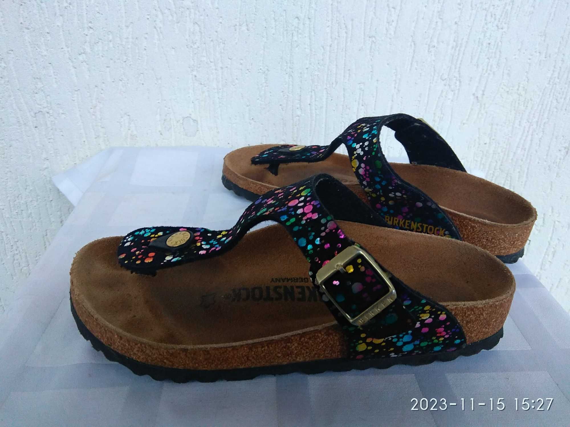 Ортопедичевкие кожанние шлепки Birkenstock р.34