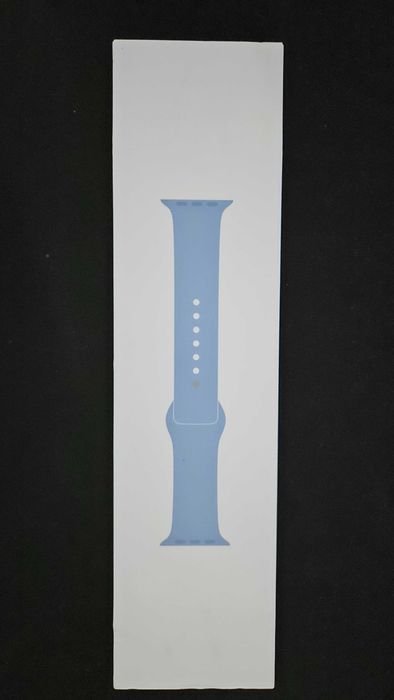 NOWY pasek APPLE WATCH 45 mm BŁĘKITNY (Blue Fog Sport Band)