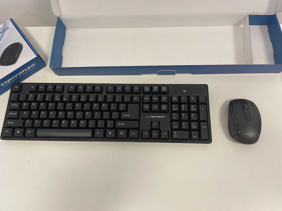Klawiatura + mysz zestaw bezprzewodowy Esperanza, nowy