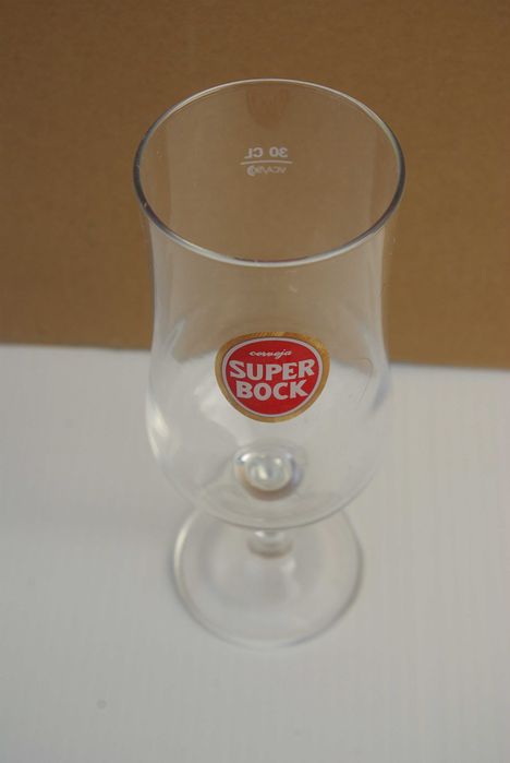 9 copos cerveja, Tulipa Super Bock, 30 cl