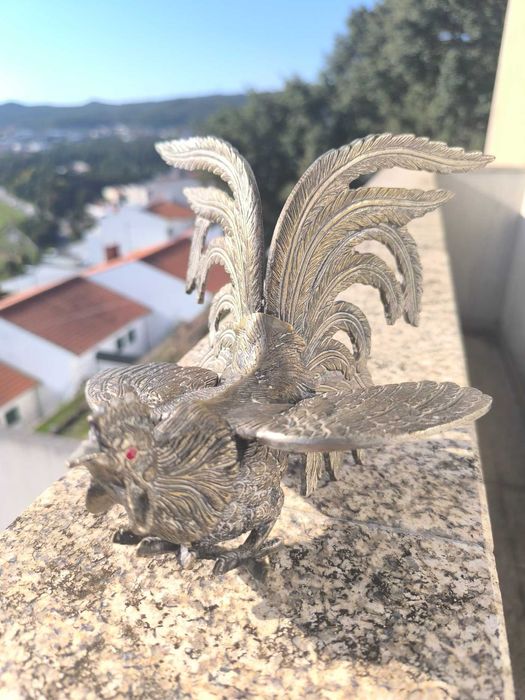 Galo e Galinha em Estanho