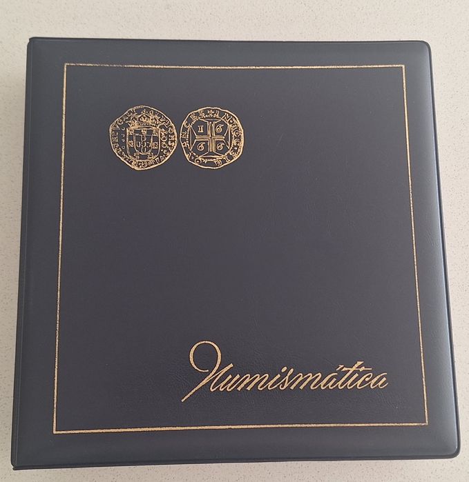 Dossier para arquivar moedas Ambar + capas de arquivo para 284 moedas.