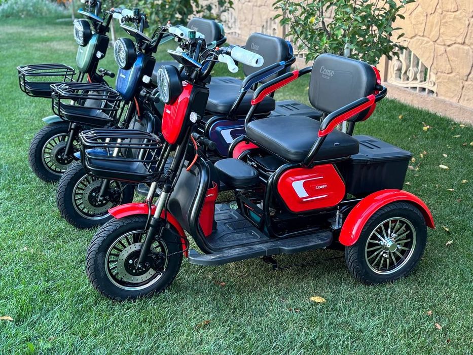 Трицикол CORCO《LOGAN 》Двигун 1000-1200W Батарея 72V-23Ah Доставка.