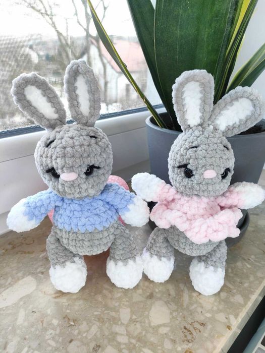 Para króliczków na szydełku na zamówienie