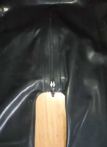 500d/ODREKI Sylwester przebranie Halloween lateks L kombinezon catsuit