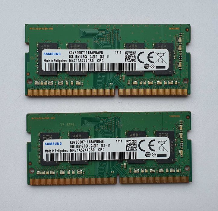 Pamięć RAM DDR4 Samsung do laptopa 2 x 4 GB - sprzedam / zamienię