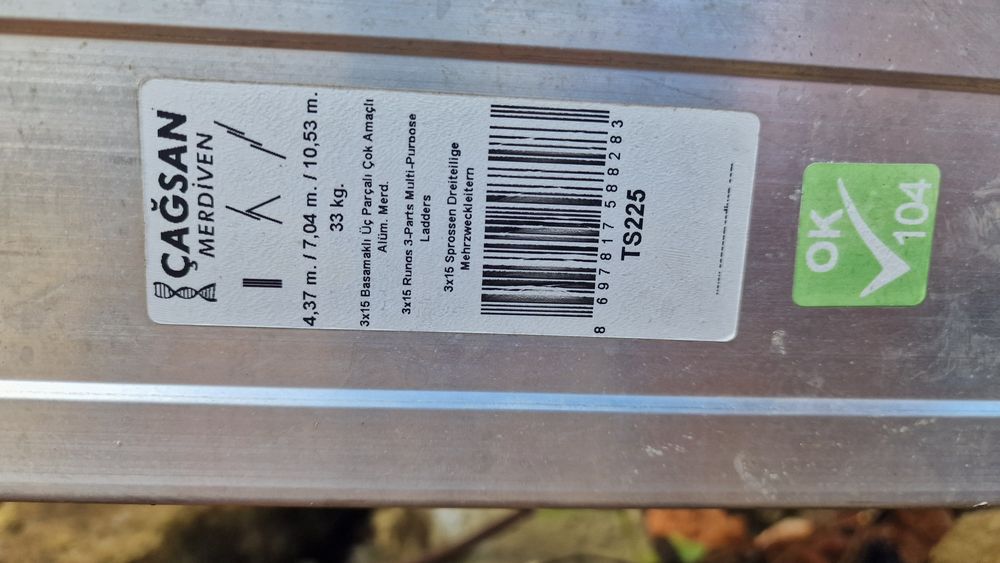 Drabina aluminiowa 3x15