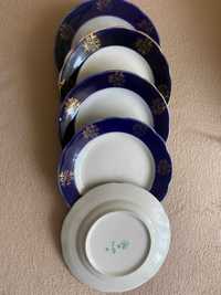 Продам стол посуду кобальтовые тарелки, чашки, набор рыбок - 50 гр