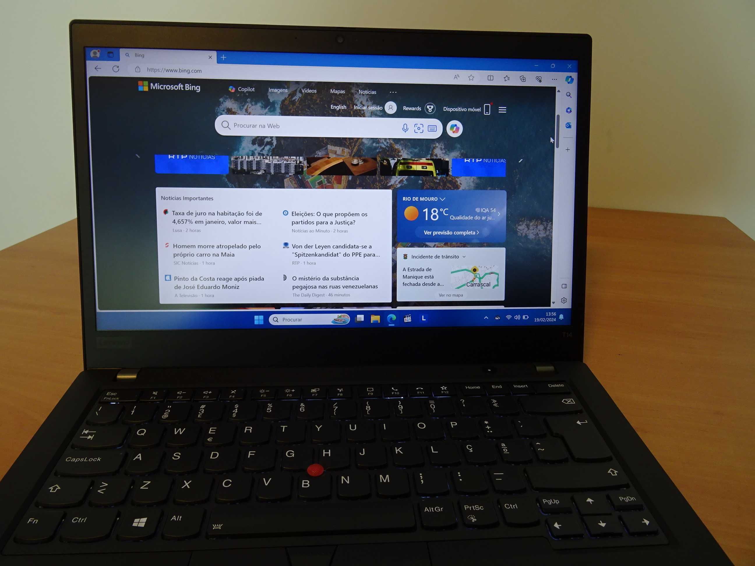 Portátil Lenovo ThinkPad T14 G1-FHD Touch, i5-10ª ger. Garantia