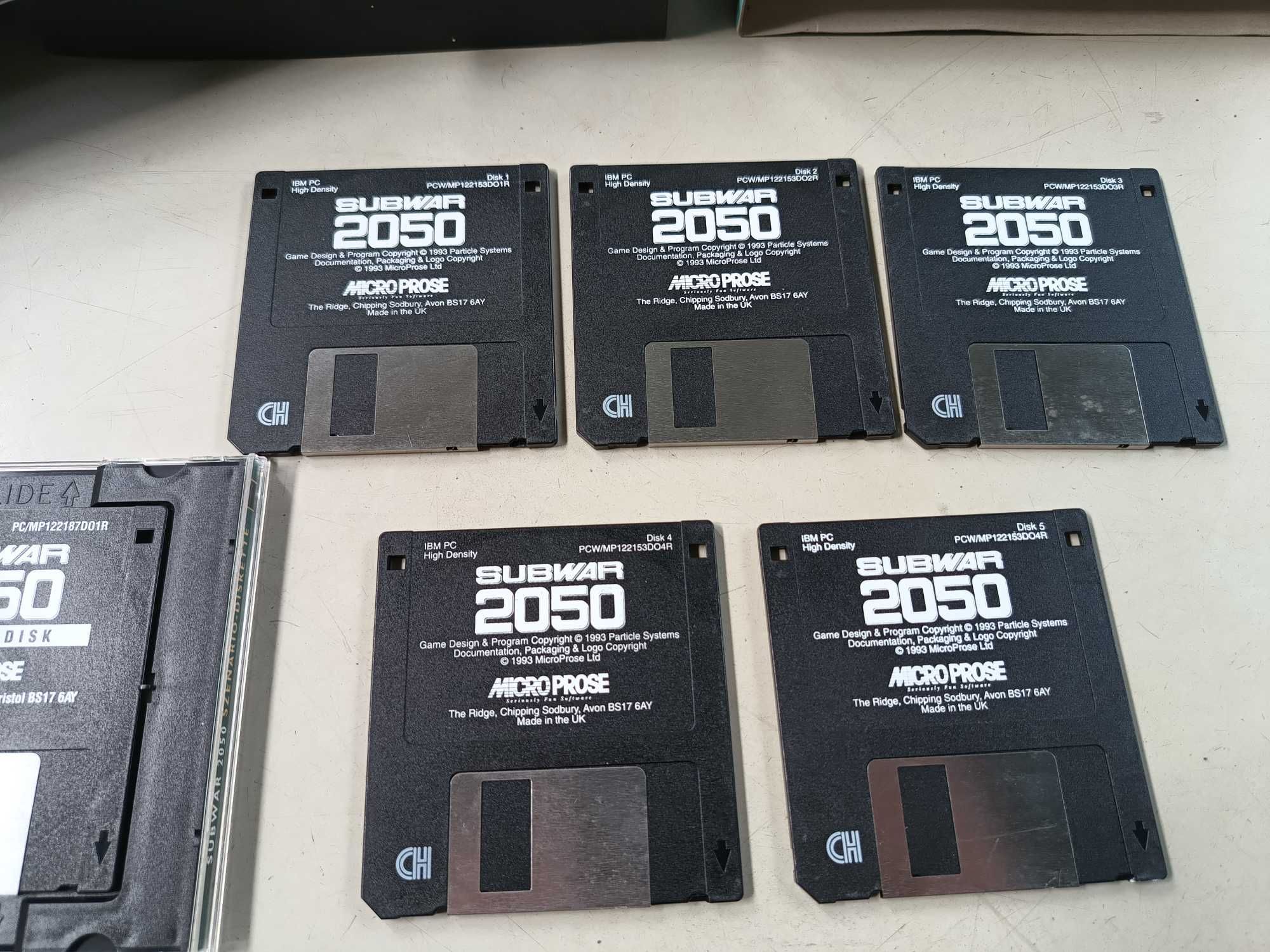 Stara gra na PC "SUBWAR 2050" wyd MicroProse 1993 Made in UK